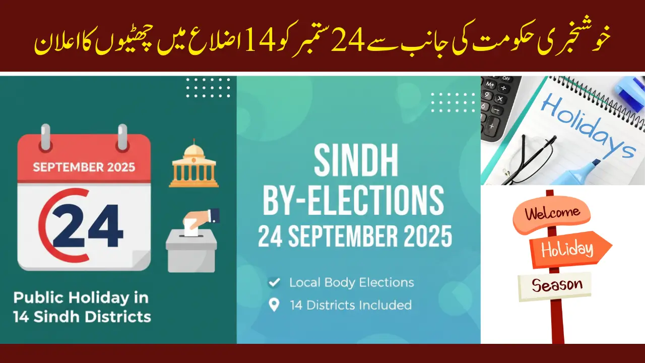 Government Declares Public Holiday in 14 Districts On 24 September 2025 for Local Body By-Elections